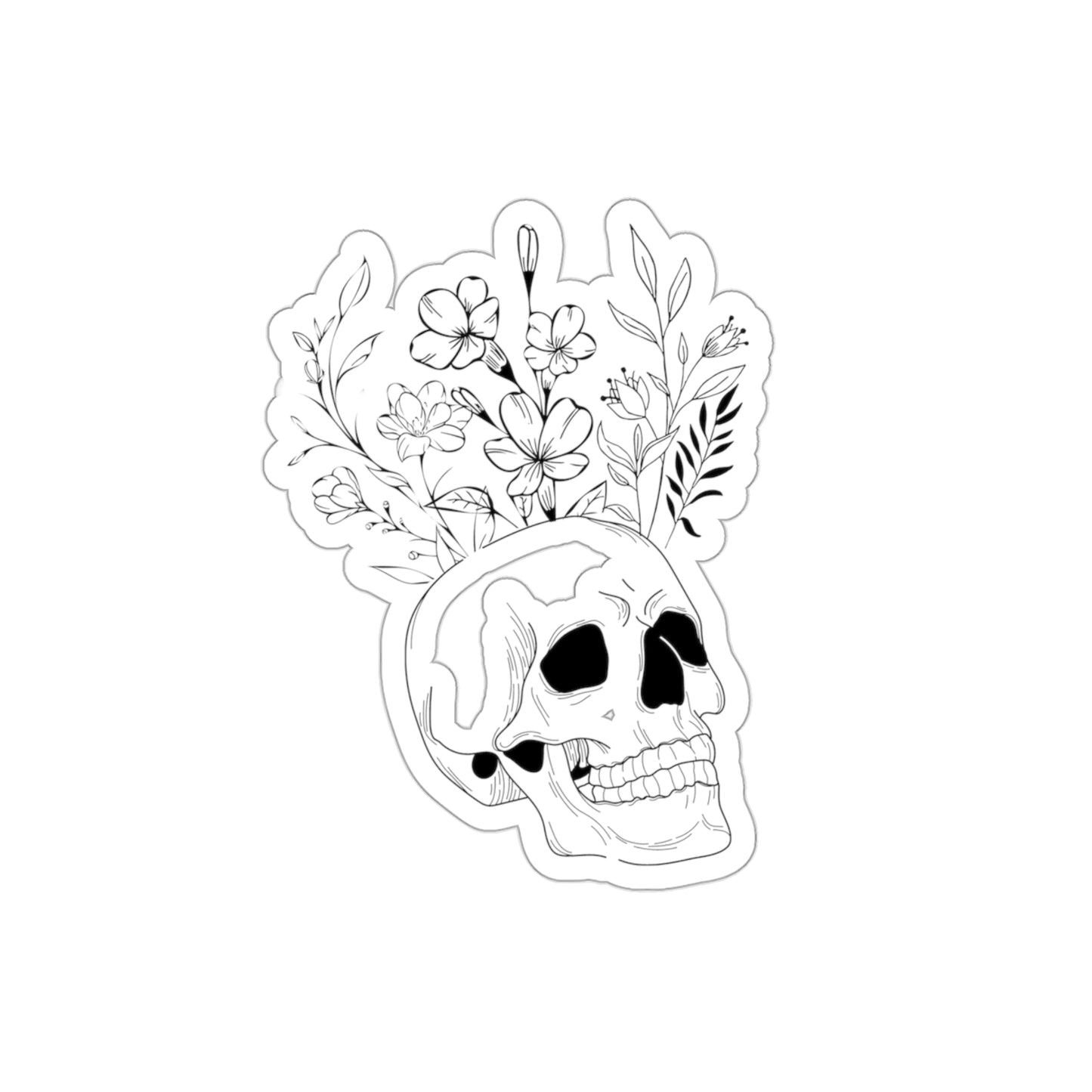 Flower Skeleton Sticker